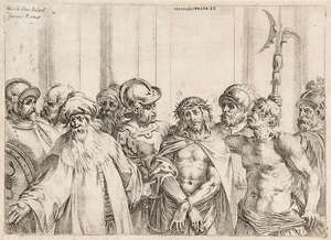 
	
		Vespasiano Strada, 
		Italian 1582-1622- 
		Ecce Homo; 
		etching, pub. by Nicolaus...