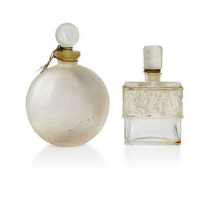 
	
		René Lalique (1860-1945), a clear and frosted scent bottle and stopper
		Worth, Dans La...