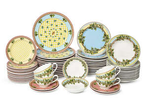 
	
		Versace Rosenthal Ivy Leaves Passion, a part dinner service
		c. 2000, all items marked...