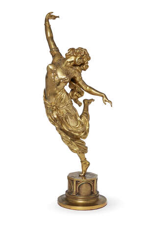
	
		Claire Jeanne Roberte Colinet (1880-1950), a gilt bronze figure with integral base
		