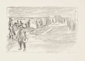 
	
		Max Liebermann,
		German 1847-1935-
		 
		Beach in Noordwijk, South Holland [Schiefler...