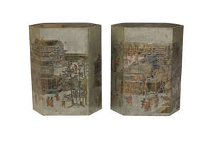 
	
		Philip and Kelvin Laverne, a pair of 'Chan' Chinoiserie side tables,
		c.1970s, each...