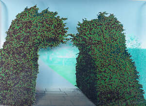 Ivor Abrahams RA, 
		British 19352015- 
		 
		For a Time for a Season, 1971;
		 
		screenprint in colours with collage, singed, dated and inscribed AP i