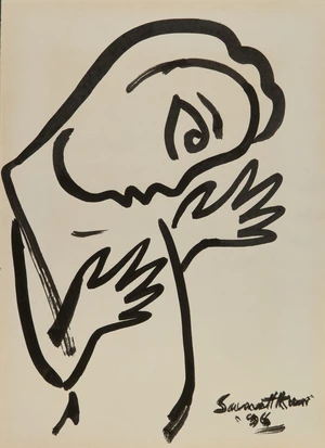 Sanat Kar (Indian 1935-2023)
Figure, 1996;
ink on paper, signed and dated lower right, 37.5 x 27.5...