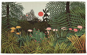 
	
		After Henri Julien Felix Rousseau, a wall hanging
		'Jungle', 20th Century, Inscribed...