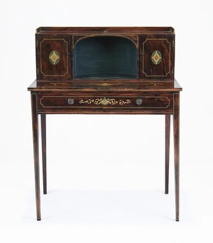 A Victorian simulated rosewood bonheur du jour, of George III style, last quarter 19th century,...