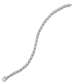 
	
		Theo Fennell, a diamond line bracelet by Theo Fennell, designed as a series of box links...