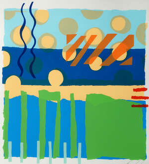 
	
		Lee Crew, British b.1970- "Energy" & "Light"; screenprints in colours, both signed,...