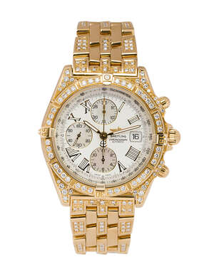 
	
		An 18ct gold and diamond limited edition 1 of 10 automatic chronograph wristwatch, by...