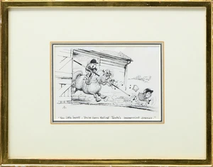 Norman Thelwell, British 1923-2004 - 'You little beast - You've been eating Tonto's peppermint cremes'; ink on paper, signed with initial lower left 't', ti