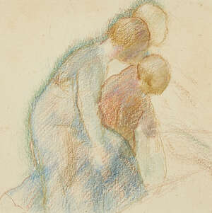 
	
		Arthur Ralph Middleton Todd RA RE, 
		British 1891-1966- 
		 
		Mother and Child;...