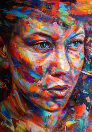 
	
		David Walker, 
		British b.1976- 
		 
		The Sun Stares Back; 
		 
		spray paint and...