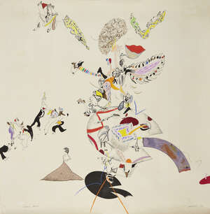 
	
		Colin Lanceley, 
		New Zealander/Australian 1938-2015-
		'Salome's Dance', 1972;
		pen and...