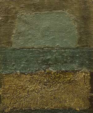 
	
		Art Informal School, mid 20th century- Untitled abstract composition, 1960;  oil on canvas,...