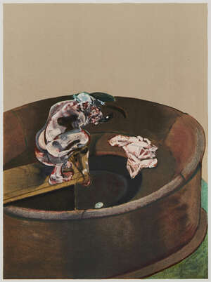 
	
		Francis Bacon,
		British 1909-1992-
		 
		George Dyer Crouching, 1966;
		 
		lithograph...