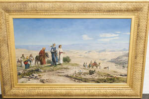 
	
		John Rogers Herbert RA, 
		British 1810-1890- 
		 
		Outside Jerusalem;
		 
		oil on...