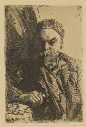 
	
		Anders Zorn, 
		Swedish 1860- 1920- 
		 
		Paul Verlaine II [Hjert & Hjert 66], 1895; 
		