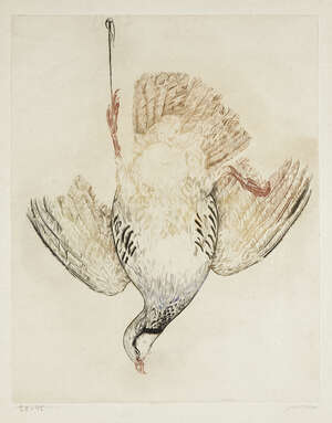 
	
		Joseph Hecht, 
		Polish 1891-1951- 
		 
		Perdrix [Plumart 267], 1936; 
		 
		etching in...