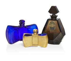 
	
		Baccarat for Guerlain, two glass scent bottles
		20th Century, acid-stamp for Baccarat,...