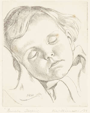 
	
		Harold Williamson, British 1898-1972- Pamela, 1934; etching, signed, titled, dated, and...