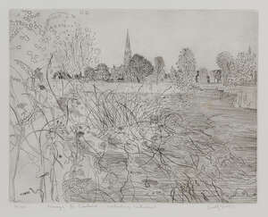 
	
		Anthony Gross CBE RA,
		British 1905-1984-
		 
		Homage to Constable- Salisbury...