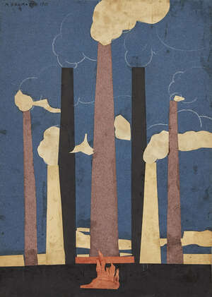 
	
		Marcel Delmotte,
		Belgian 1901-1984- 
		 
		'Les Grandes Orgues du Temps', 1951;...
