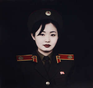 
	
		Laurent Baheux, 
		French b. 1970- 
		Miss Kim; 
		c-print laid on metal support,...
