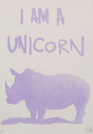 
	
		Pure Evil,
		British b.1968-
		 
		I Am a Unicorn, 2014;
		 
		screenprint in colours on...