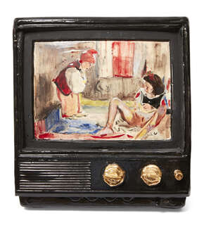 
	
		Jesse Edwards, 
		American b.1977 - 
		 
		Untitled, 2013; 
		 
		under and over glazes...