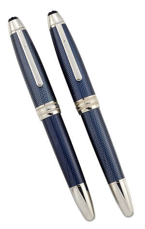 
	
		A pair of Meisterstück Solitaire Doué Blue Hour Classique Pens, both the ballpoint and...