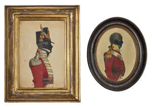 
	
		Circle of John Buncombe, 
		British act.1825-1857- 
		Silhouette portrait of a British...
