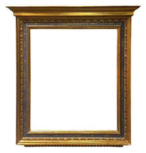 
	
		A Spanish Carved, Parcel Gilded and Painted Tabernacle Frame, early 20th century, with...