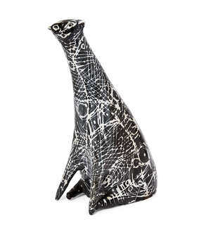 
	
		James Tower (1919-1988), a tall stylised cat 
		Incised and dated Tower 1952 to base...