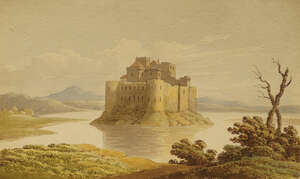 
	
		Attributed to Frederick William Lichfield Stockdale, British 1786-1858- Lochleven Castle;...