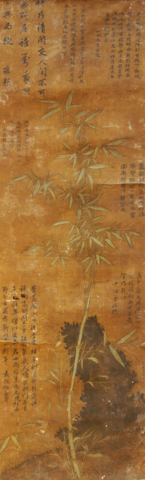 
	
		ANONYMOUS, 17th century Chinese School, ink and colour on silk, hanging scroll, study of...