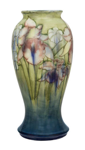 
	
		Moorcroft, an 'Orchid' pattern ceramic vase 
		c.1942, impressed Facsimile signature,...