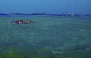 
	
		Anatoliy Kryvolap, Ukranian b.1946- Morning, 2011; oil on canvas, signed and titled on the...