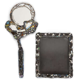 
	
		Andrew Logan (b.1945), 
		 
		Hand mirror and picture frame, mirror dated 1986, 
		