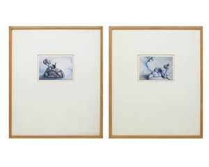 Lino Mannocci,&nbsp;Italian 1945-2021 -&nbsp;Two works including 'The Archer's Isle, 1989'; oil on...