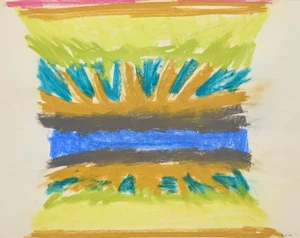 Trevor Bell, British 1930-2017 - Untitled, 1975; pastel on paper, signed and dated lower right 'Bell 75', 56 x 71 cm (ARR)
