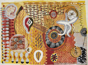 Helen Ireland, 
British b.1961 - 
 
Untitled, 1990; 
 
gouache on paper, signed with initials and...
