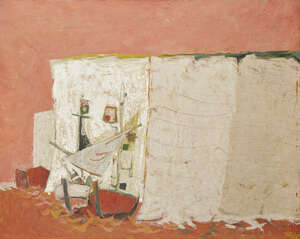 
	
		Hans Tisdall,  
		British/German 1910-1997 - 
		 
		Shorescape Pink Cliff; 
		 
		oil...