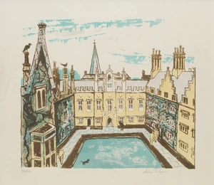 Julian Trevelyan RA,&nbsp;British 1910-1988,&nbsp;Sidney Sussex College, from the Cambridge Suite, 1959-1962;&nbsp;