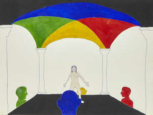 
	
		Bertold Stallmach, 
		Swiss b.1984- 
		 
		Untitled, 2009; 
		 
		mixed media on paper,...
