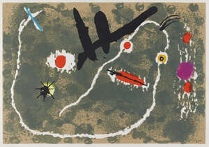 
	
		Joan Miró,
		Spanish 18931983- 
		 
		 
		Plate 8 from Le Lézard aux Plumes d'Or...