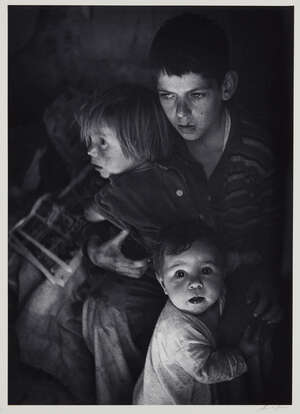 
	
		Ansel Adams,
		American 1902-1984-
		 
		Trailer Camp Children, Richmond, California,...
