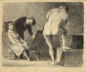 Edward Ardizzone,&nbsp;British 1900-1979,&nbsp;The Drawing Lesson, 1935;&nbsp;lithograph on wove,&nbsp;signed, titled...