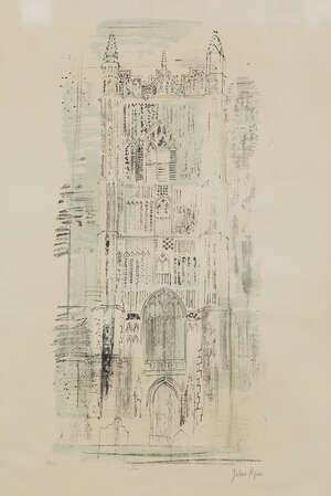 
	
		John Piper CH,
		British 1903-1992-
		 
		Reden Hall, Norfolk: The Tower [Levinson...