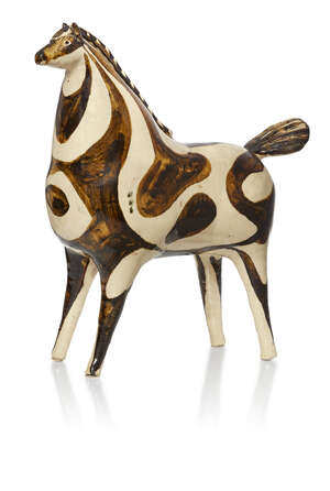
	
		James Tower (British 1919-1988), a glazed earthenware model of a horse,
		1952, signed...