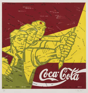 
	
		Wang Guangyi,
		Chinese b.1957-
		 
		Coca Cola (red) from the Great Criticism Series,...